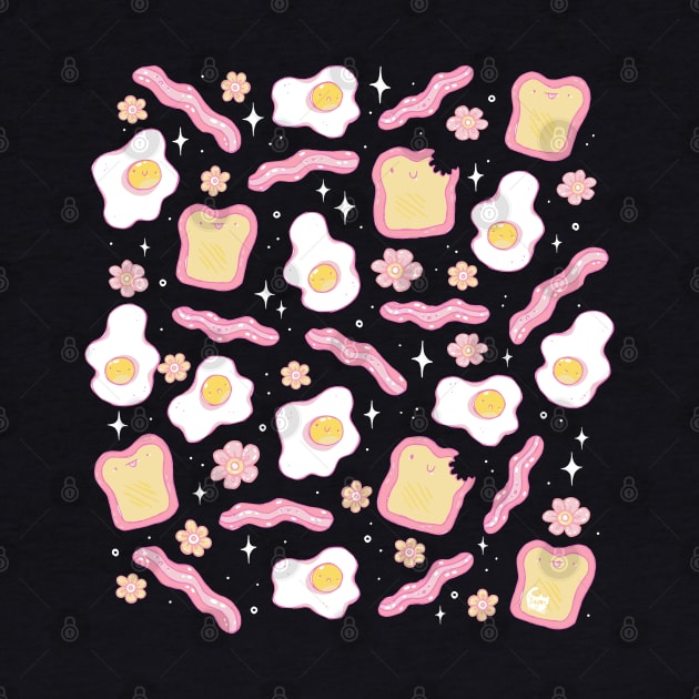 Kawaii Breakfast Pattern by DajonAcevedo